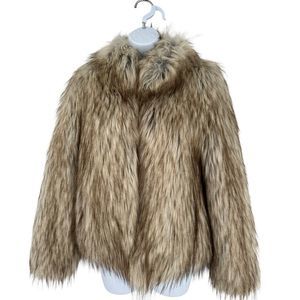 Fur by URF Anthropologie Faux Fur Coat XS